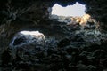 Indian Tunnel Cave in Craters of the Moon National Monument, Ida Royalty Free Stock Photo