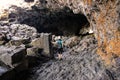 Indian Tunnel Cave in Craters of the Moon National Monument, Idaho, USA Royalty Free Stock Photo