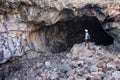 Indian Tunnel Cave in Craters of the Moon National Monument, Idaho, USA Royalty Free Stock Photo