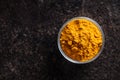 Indian turmeric powder. Turmeric spice. Ground turmeric