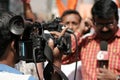 Indian TV channel videographer cover the hanuman jayanti procession