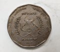 Indian two rupees coin representing globalisation of indian agriculture