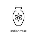 indian Vase icon. Trendy modern flat linear vector indian Vase i Royalty Free Stock Photo