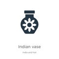 Indian vase icon vector. Trendy flat indian vase icon from india collection isolated on white background. Vector illustration can Royalty Free Stock Photo