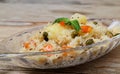 Indian veg biryani, veg pulav, Indian vegetable pulao Royalty Free Stock Photo