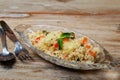 Indian veg biryani, veg pulav, Indian vegetable pulao Royalty Free Stock Photo