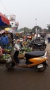 Indian vegetable market in village.