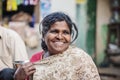 Indian vegetable outdoor street market female seller