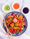 Indo chinese meal - Fusion food Paneer chilli Royalty Free Stock Photo