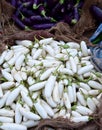 Indian vegetable- White Brinjal Royalty Free Stock Photo