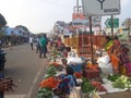 Indian vegetables market selling with tribals women& x27;s Royalty Free Stock Photo