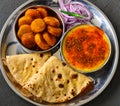 Indian vegetarian meal - North Indian main course Royalty Free Stock Photo