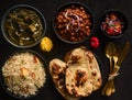 Indian Vegetarian meal-punjabi veg platter Royalty Free Stock Photo