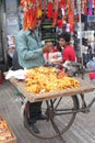 Indian vendors selling rakhees During Hindu festiv