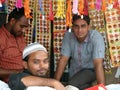 Indian vendors selling rakhees During Hindu festiv