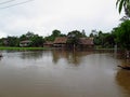 Indian village on Amazon river, Peru, South America Royalty Free Stock Photo