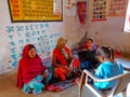 indian village government school student girls giving training about laptop computer system at classroom in india January 2020 Royalty Free Stock Photo