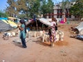 indian village poor workers house facility with manufacturing workshop in india January 2020