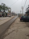 Indian village road side picture with home and trees beautiful view