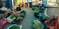 indian village street farmers produce goods market Royalty Free Stock Photo