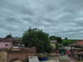 Indian Village Traditional Old Mud House Clay Roof Poor Rural Area Gujarat Ahemdabad Zezra