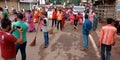 indian village women participating clean India program in India Oct 2019 Royalty Free Stock Photo