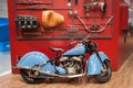 Indian vintage motorbike at EICMA 2013 in Milan, Italy Royalty Free Stock Photo