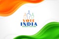 indian voters finger tricolor background for political volunteer