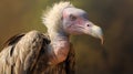 Indian vulture or long billed vulture or Gyps indicus close up or portrait. AI Generative