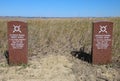 Indian warrior marker stones at Little Bighorn Battlefield Natio