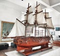 Indian Warship made by wood,ludhiana,india on 16 August 2019:Maharaja Ranjit Singh War Museum established 1999.
