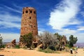 Grand Canyon National Park with Indian Watchtower at Desert View, Arizona, USA Royalty Free Stock Photo