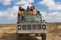 Indian Wayuu traveling on a truck in La Guajira, Colombia Royalty Free Stock Photo