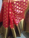 Indian wear saree colour of dark pink
