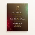 Indian wedding or engagement card template design Royalty Free Stock Photo