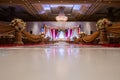 Indian wedding mandap with flowers and decor Royalty Free Stock Photo