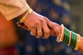 Indian wedding ritual of bride and groom holding hands, Indian Marriage Ceremony Royalty Free Stock Photo