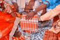 Indian Wedding Rituals- Bengali couples couple in Hindu wedding Royalty Free Stock Photo