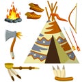 Indian wigwam. Native American house. National hut Royalty Free Stock Photo