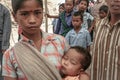 Indian woman with a baby from Tripura