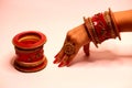 INDIAN WOMAN WITH BEAUTIFUL BANGLES