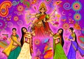Indian woman doing dhunuchi dance of Bengal during Durga Puja Dussehra celebration in India Royalty Free Stock Photo