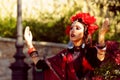 Indian woman with dramatic makeup Royalty Free Stock Photo