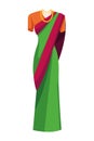 Indian woman dress icon cartoon