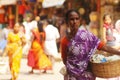 Indian woman with flowers