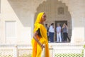 Indian Woman of the fourth Caste Shudras in traditional Sari