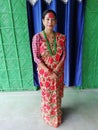 An Indian woman in her beautiful Gorkha traditional attire