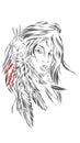 American Indian woman Royalty Free Stock Photo