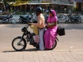 Indian woman in purple sari