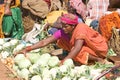 Indian woman in the rural area market Royalty Free Stock Photo